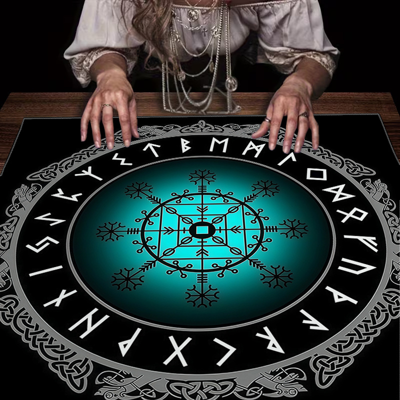 Board Game Vikings - VIKAMA Nordic Viking Compass Pattern Tarot-Tischdecke,