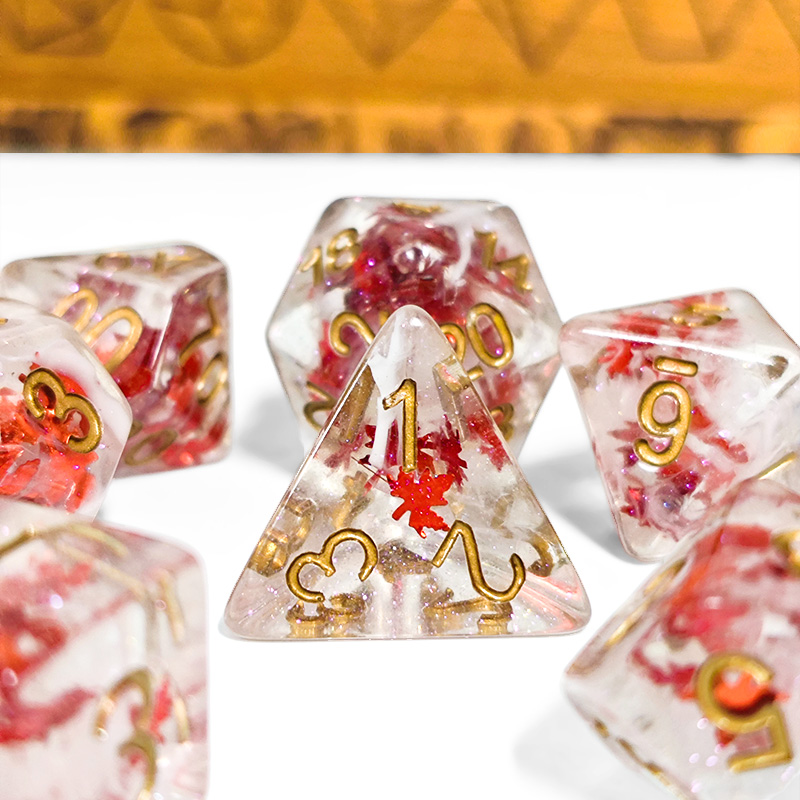 Board Game List - 7PCS DND Würfel Transparent Harz Herbst