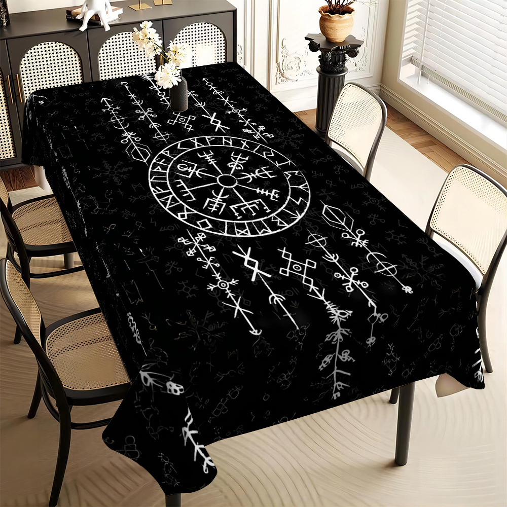 Board Game Vikings - Viking Mystical Rune Rechteckige Tischdecke, Tischdekoration,