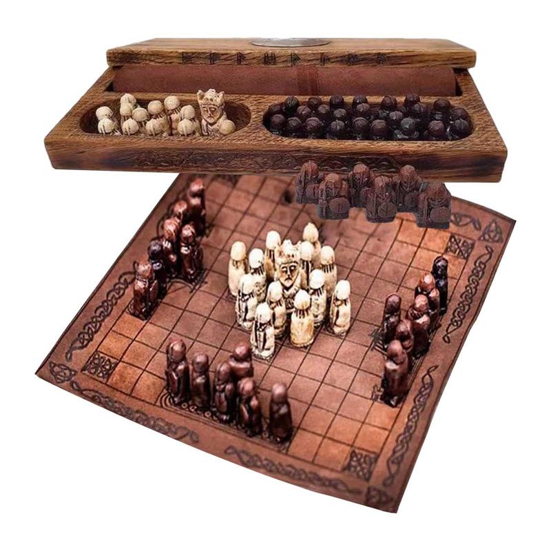 Board Game Vikings - Schachbretter für Erwachsene Tischplatte Schachbrett Kriegsspiel