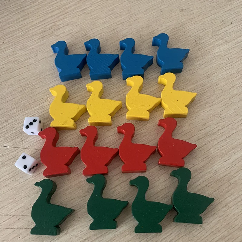 Board Game Catan - 16 Stück/Set Gänseförmiges Schachspielzubehör aus Holz