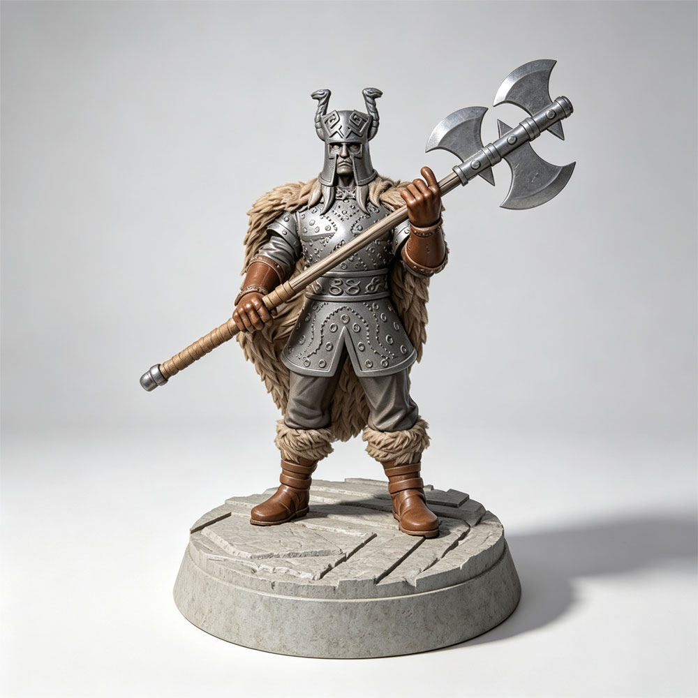 Board Game Vikings - 1/24 Nordischer Wikinger mit Axt, Miniaturmodell