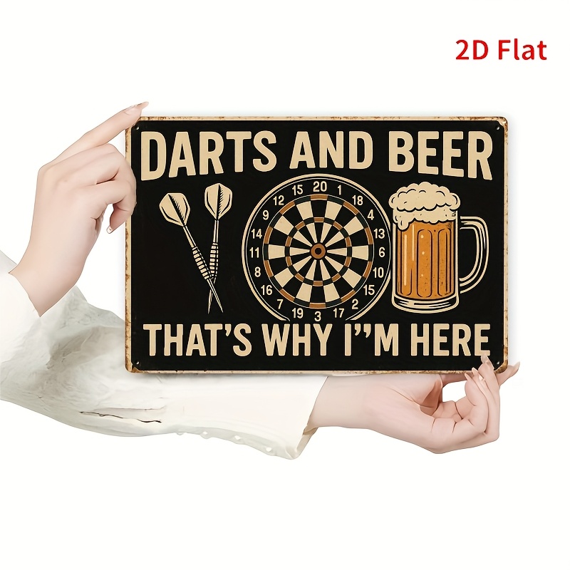 Blechschild - Dartbrett Bierkr – Board Game Quote Bewertung und Preis