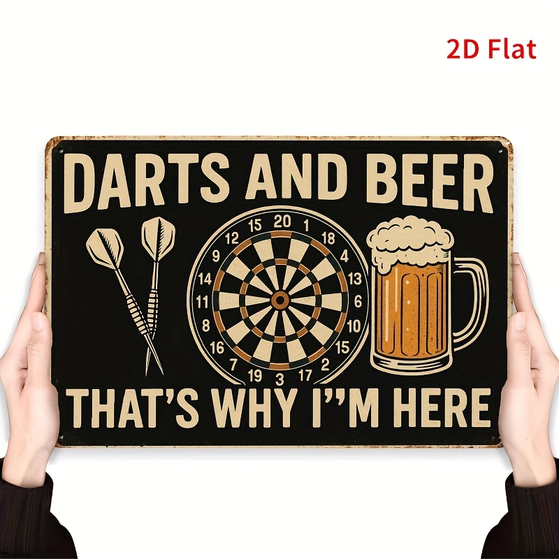 Blechschild - Dartbrett Bierkr – Board Game Quote Bewertung und Preis