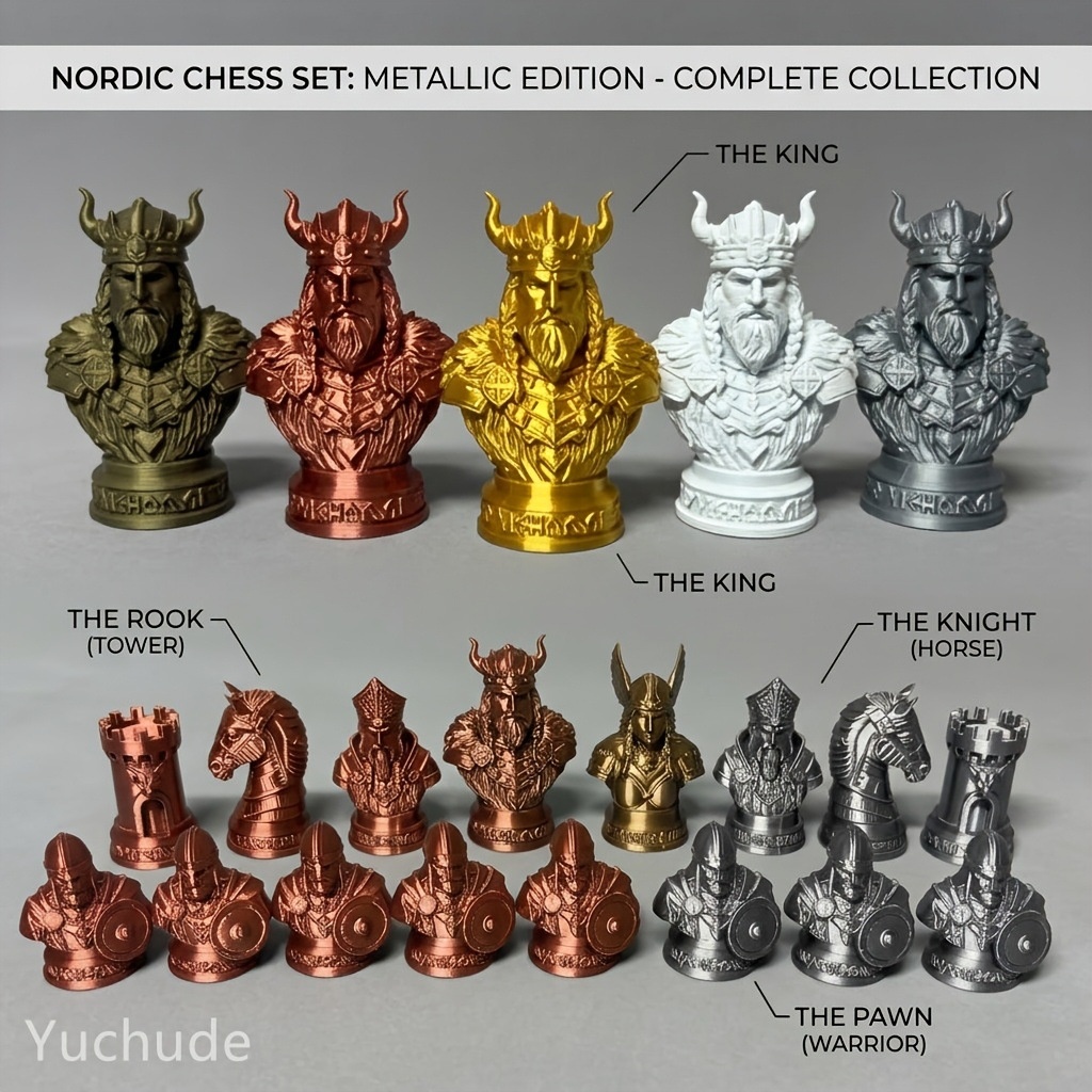 Wikinger-Schachfiguren 3D-Gedr – Board Game Vikings Bewertung und Preis