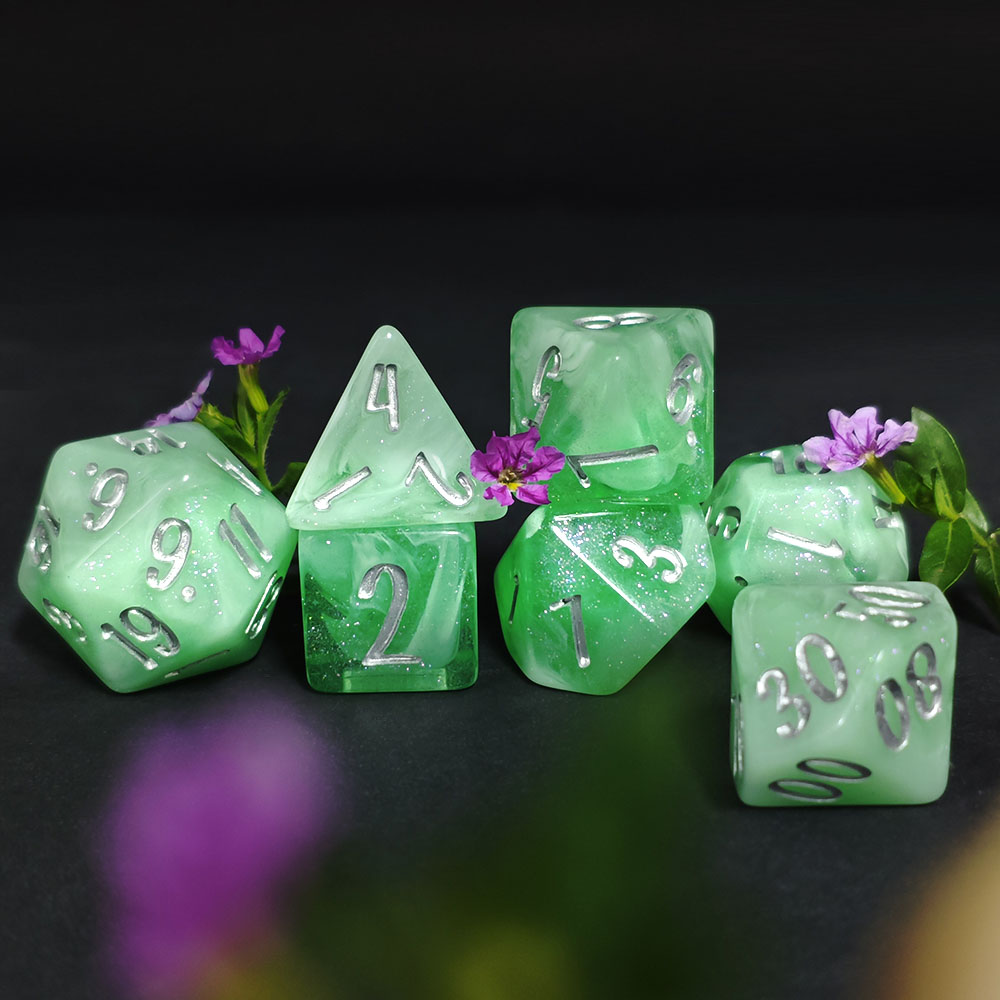 7-teiliges Mintgrünes Glitzer- – Board Game Rpg Bewertung und Preis
