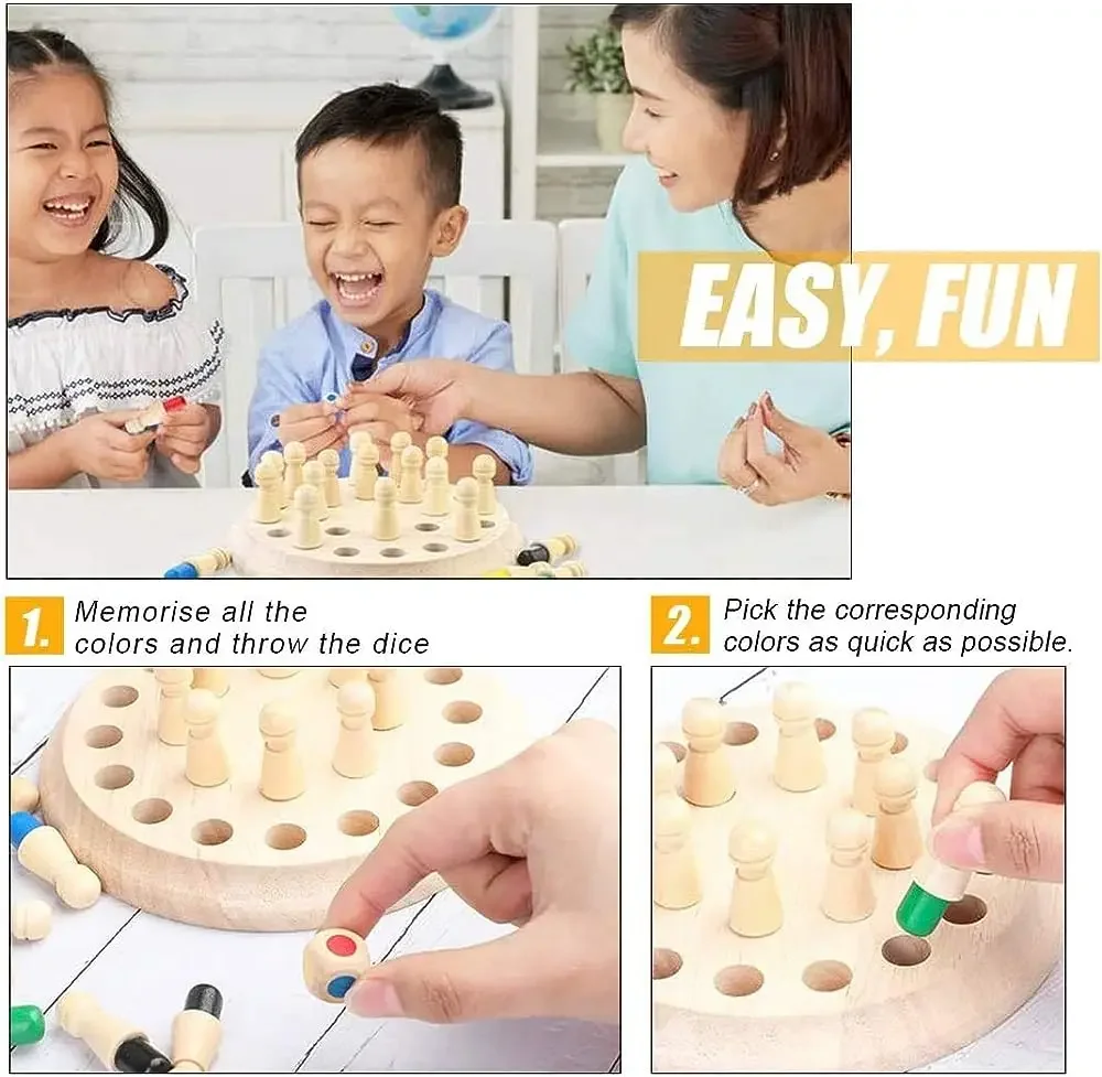 1 Stück Hölzernes Memory-Match – Board Game Word Bewertung und Preis