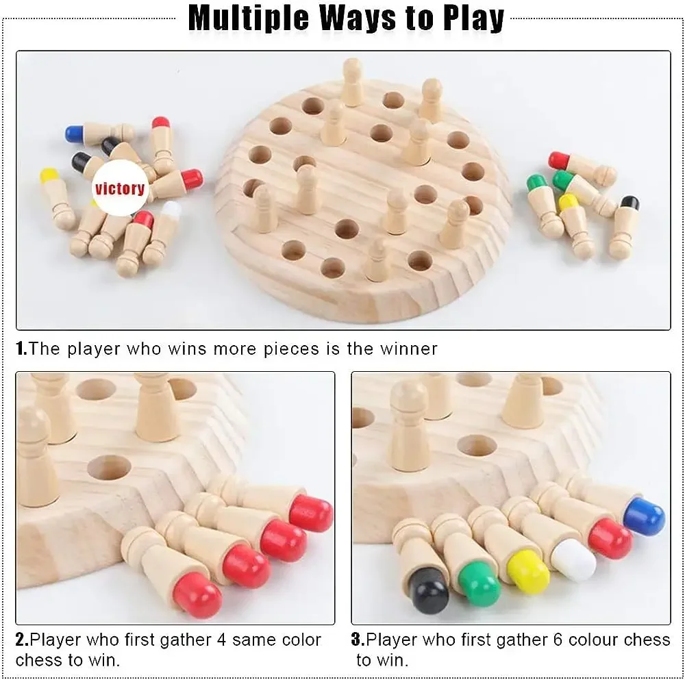1 Stück Hölzernes Memory-Match – Board Game Word Bewertung und Preis