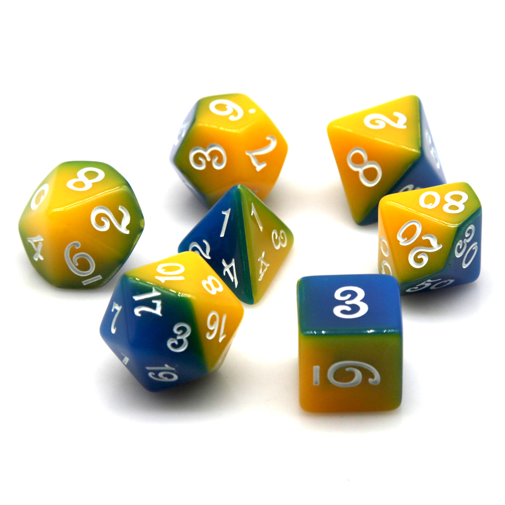 Blau-Gelbes Zweifarbiges Polye – Board Game Rpg Bewertung und Preis